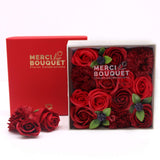 Classic Red Roses Square Soap Flower Gift Box - image 2