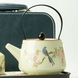 Travel Teapot Set with Two Cups - Blue Bird Qing Dynasty