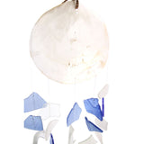 Blue & White Recycled Glass Wind Chime - image 4
