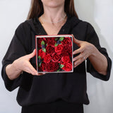Classic Red Roses Square Soap Flower Gift Box - image 5