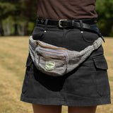 Cotton Hemp Belt Bag - Blue - image 5