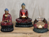 Antique Buddha - Devotee Candle Holder - image 4