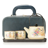 Travel Teapot Set with Two Cups - Cat Lover