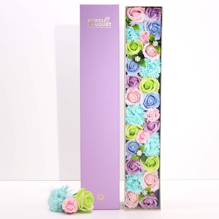 Baby Blessings Extra-Long Soap Flower Gift Box - Blue