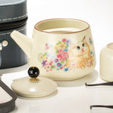 Travel Teapot Set with Two Cups - Cat Lover