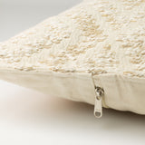 Classic Neutral Geo Cream Cushion Cover 60x60cm – Jumbo Cotton Cushion Cover