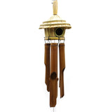 Round Seagrass Bird Box with Chimes 45x17cm - image 4