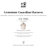 PAW - S (4-8Kg) Dog Step-in Guardian Harness with Reflective Mesh - Soft Pink - Rose Quartz Charm