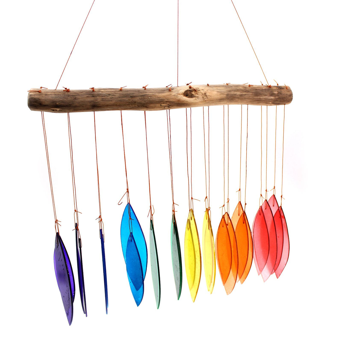 Rainbow Recycled Glass Wind Chime - Assorted