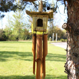 Square Seagrass Bird Box with Chimes 49x15cm - image 1