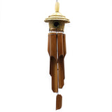 Large Round Seagrass Bird Box with Chimes 56x20cm - image 3
