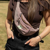 Cotton Hemp Belt Bag - Wine - image 4