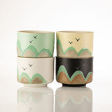 Thousand Miles - Tea Set - Four Cups - Ceremonial Cloth with Bamboo Grip