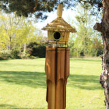 Large Round Seagrass Bird Box with Chimes 56x20cm - image 1