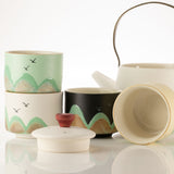 Thousand Miles - Tea Set - Four Cups - Ceremonial Cloth with Bamboo Grip