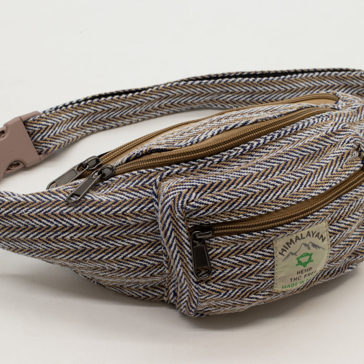 Cotton Hemp Belt Bag - Blue