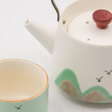 Thousand Miles - Tea Set - Four Cups - Ceremonial Cloth with Bamboo Grip