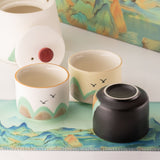 Thousand Miles - Tea Set - Four Cups - Ceremonial Cloth with Bamboo Grip