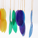 Rainbow Large Leaf Capiz Wind Chime - image 3