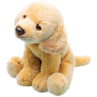 Yellow Sitting Labrador Dog Soft Toy 12cm