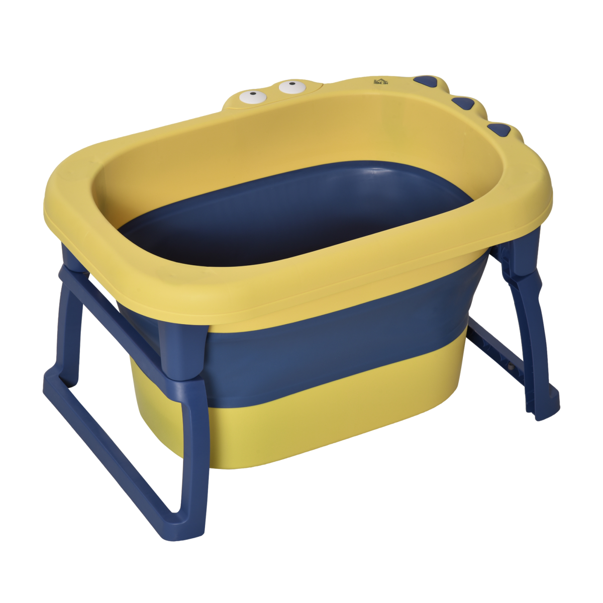 Foldable Baby Bathtub with Stool - Yellow
